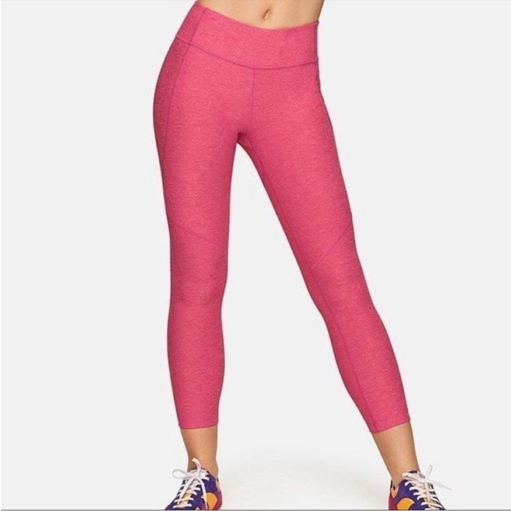 NWT Outdoor Voices 3/4 Warmup Leggings in Flamingo Pink XS Cropped High Rise NEW